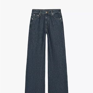 zara mid rise wide leg jeans